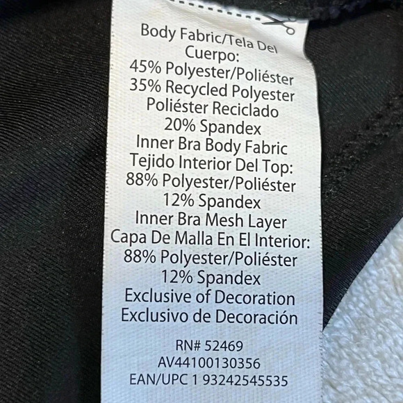 Avis Women’s Size M black Sports Padded Bra - Picture 2 of 4